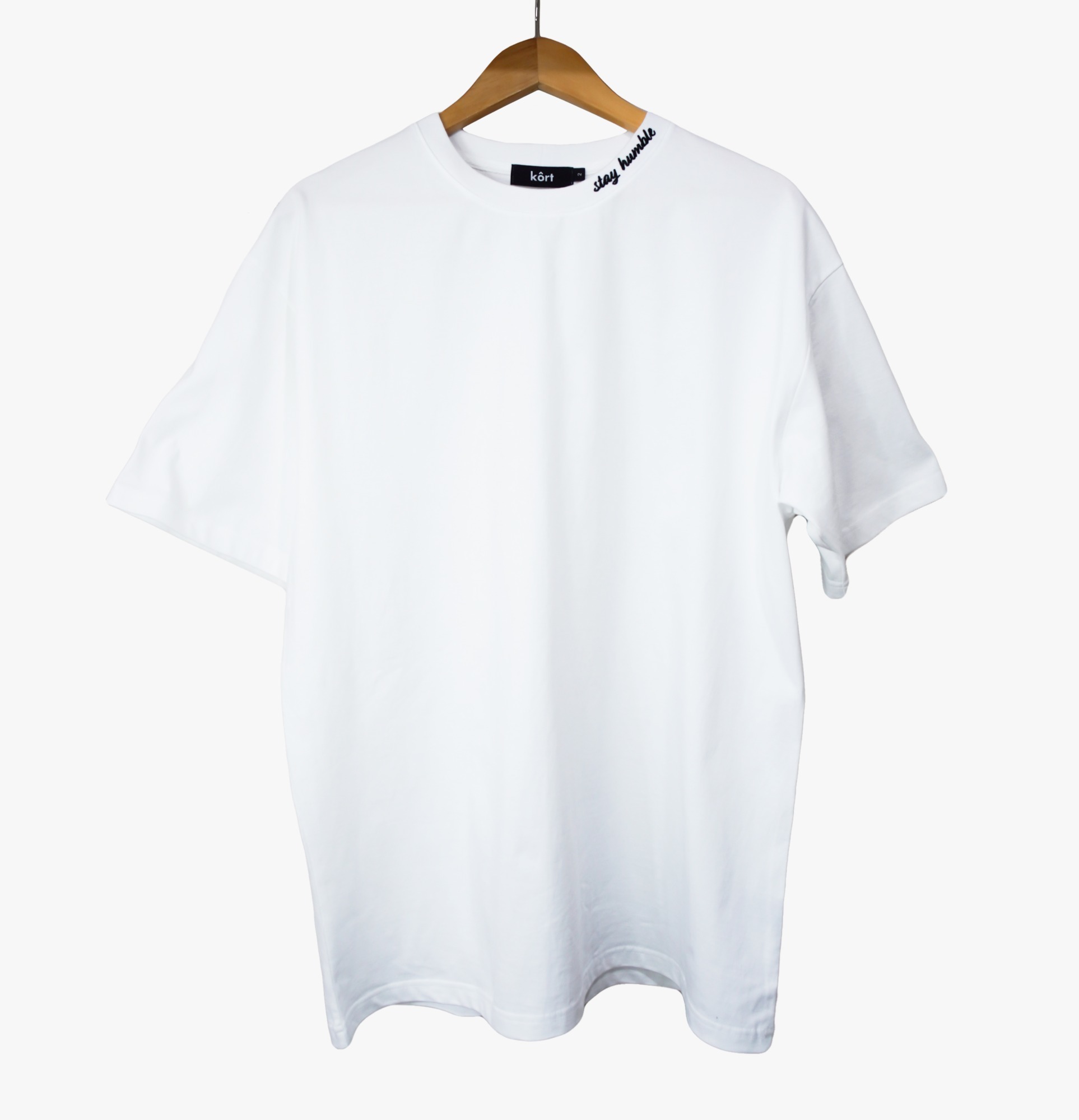 CLASSIC WHITE &quot;STAY HUMBLE&quot; TEE